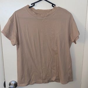 MATE the Label Organic Cotton Raw Neck Boxy Short Sleeve Tshirt